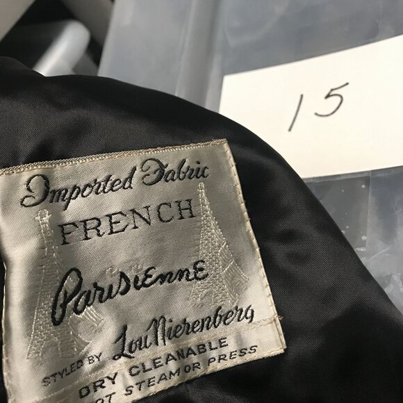 Vintage Black Persian Lamb Cropped Fur Jacket Mink Collar Womens 12 - Picture 15 of 15